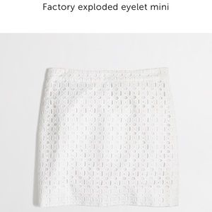 J Crew Factory Exploding Eyelet mini skirt